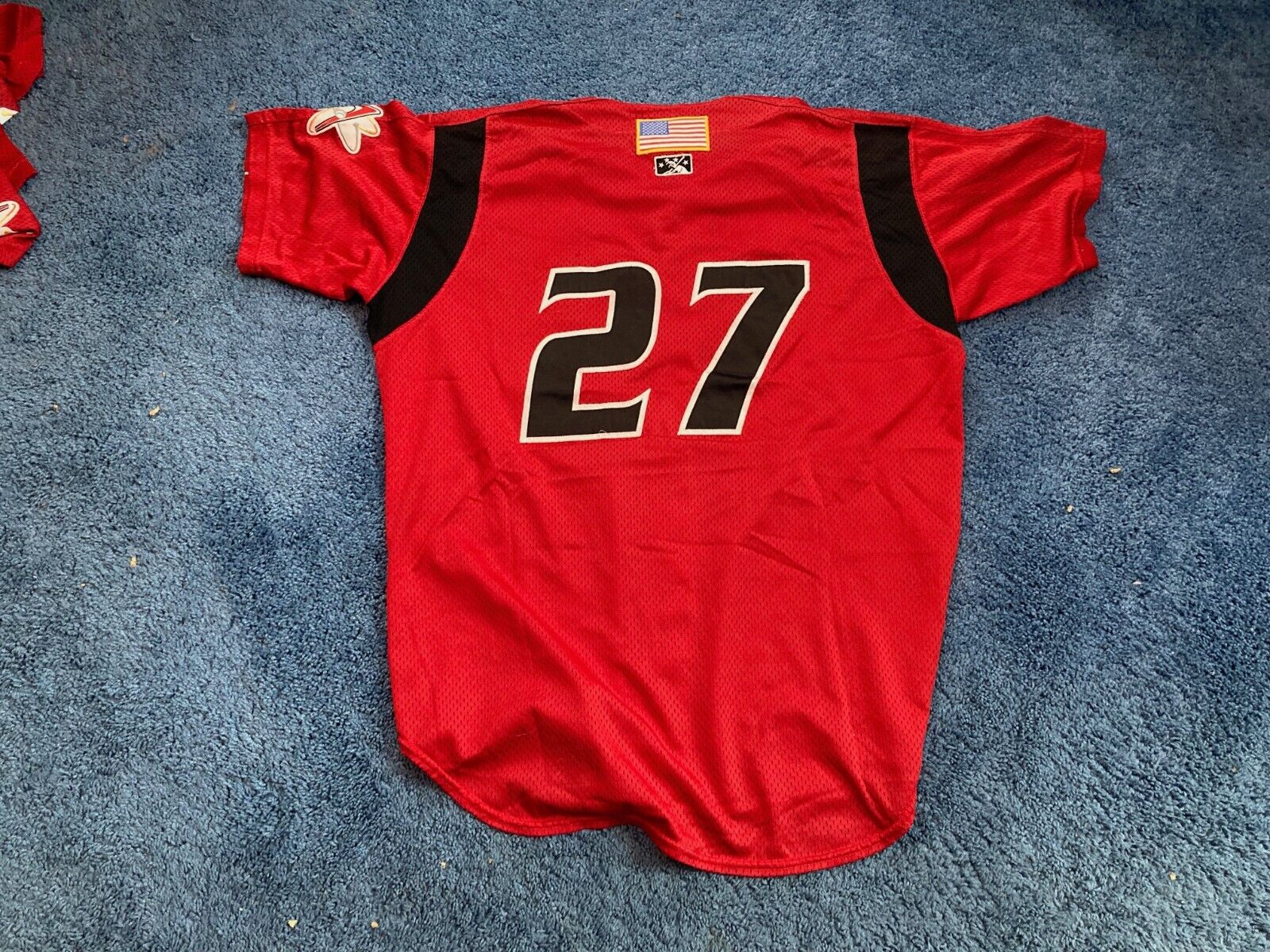 27 Game Used Worn Albuquerque Isotopes Red Jersey Dodgers