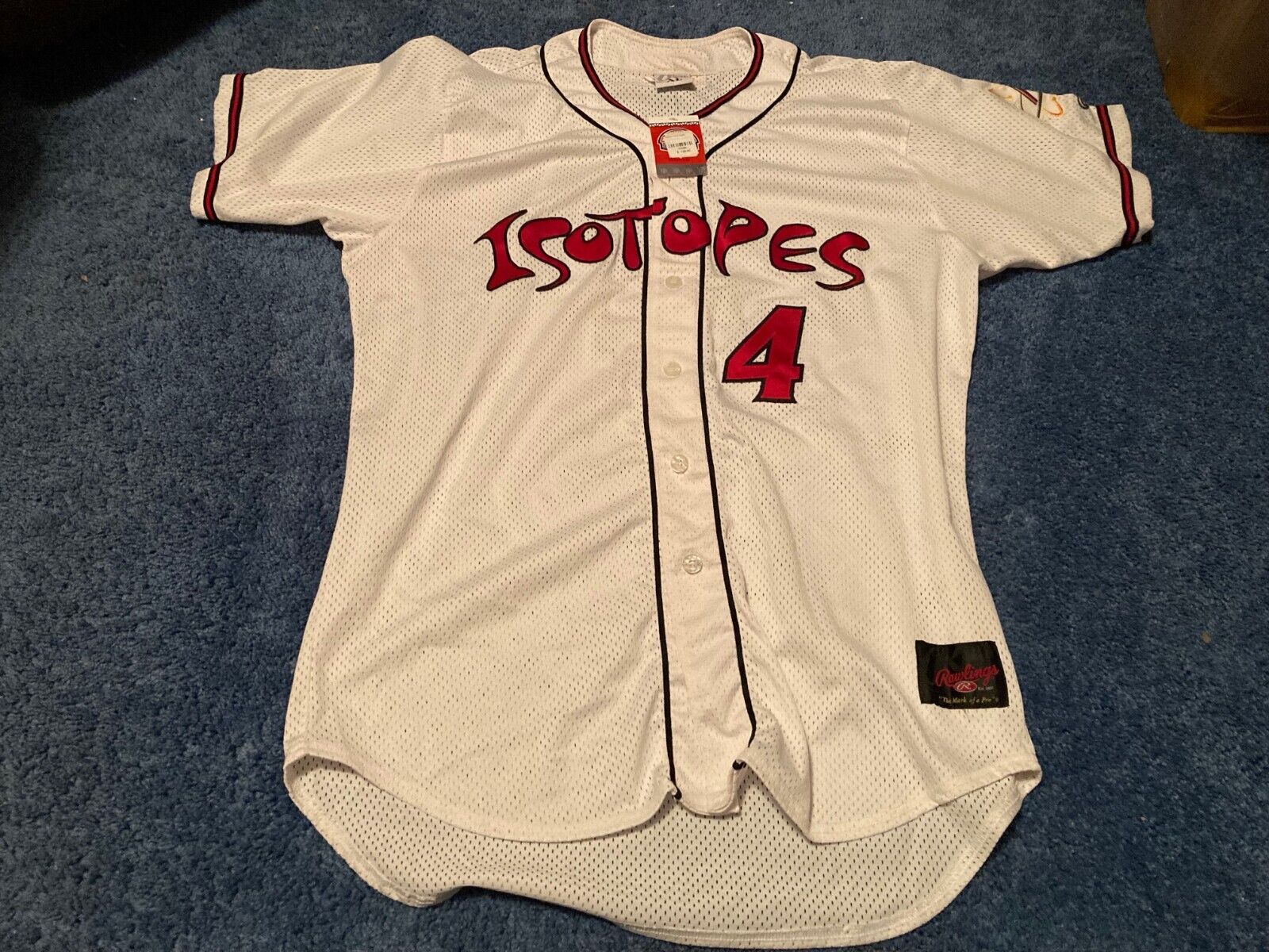 #24 Game Used Portland Sea Dogs Gray Road Jersey Red Sox